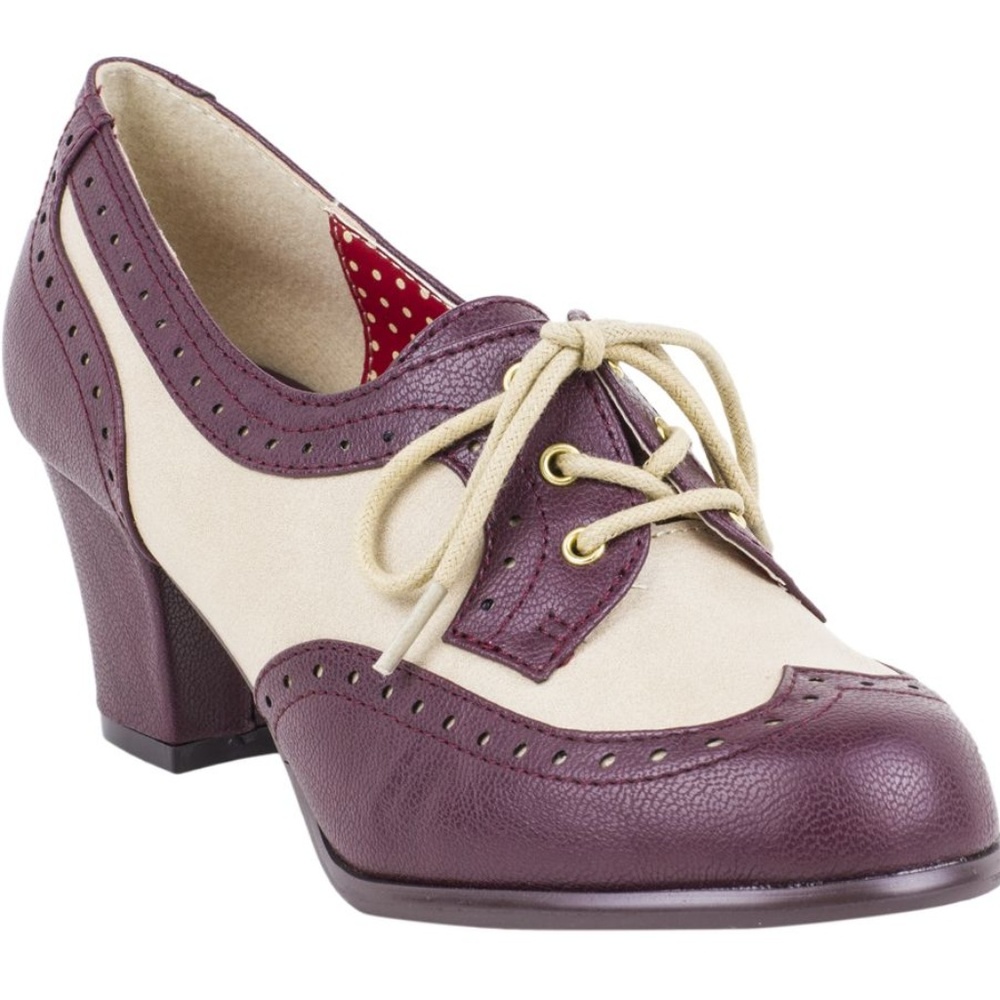 B.A.I.T. Remmy heels Mulberry & Winter White 10